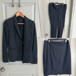 TALL J. Crew Super 120’s charcoal gray pinstripe suit